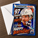 97 Reasons to Party! Happy Birthday! — Connor McDavid Edmonton Oilers Card by Chris Tutty