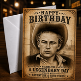HAPPY BIRTHDAY – A LEGENDARY DAY (James Dean) Greeting Card by Chris Tutty (Copy)