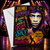 Excuse Me While I Kiss the Sky. Hope Your Birthday Takes You Higher! — Kiss the Sky Card by Chris Tutty
