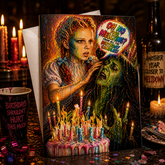 OH NO YOUR MELTING? B-DAY MELT DOWN (Wizard of Oz) Greeting Card by Chris Tutty