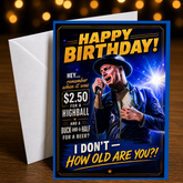 How Old Are You?! Birthday Card – Rolling High Dough – Gord Downie Art by Chris Tutty
