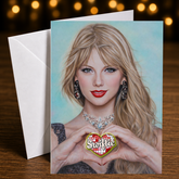 For the Swiftie Who Has Everything… Except This Card. — Swiftie Valentine Portrait Card by Chris Tutty