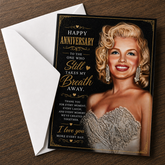 Still Takes My Breath Away — Marilyn Monroe Happy Anniversary Greeting Card by Chris Tutty