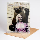 Marilyn Monroe "Banff Indian trading post" Greeting card by Chris Tutty
