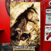 Abstract Canvas Horse Art - Whirl Wind by Chris Tutty