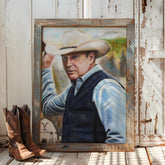 "I hear the train a coming Again" Kevin Costner aka John Dutton Celebrity portrait by Chris Tutty