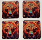 Spirit Bear Coasters by Chris Tutty