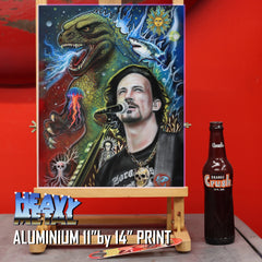 Gojira Art by Chris Tutty - Echoes of the Deep  signed celebrity art