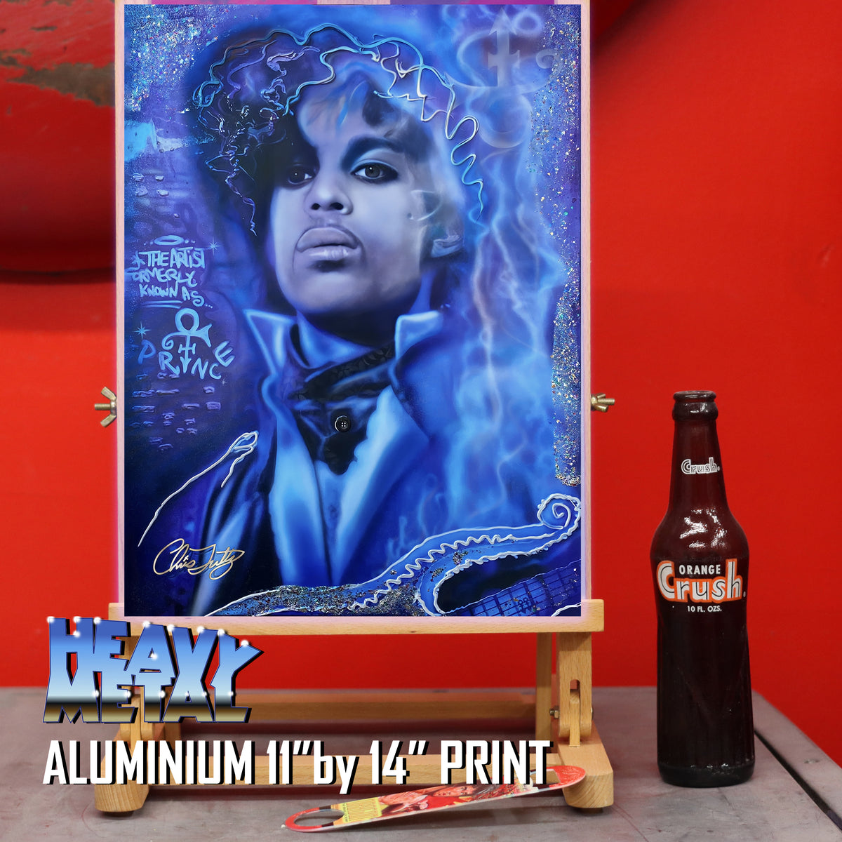 Prince Canvas Art by Chris Tutty - Prince in Purple Pop Legend Portrait