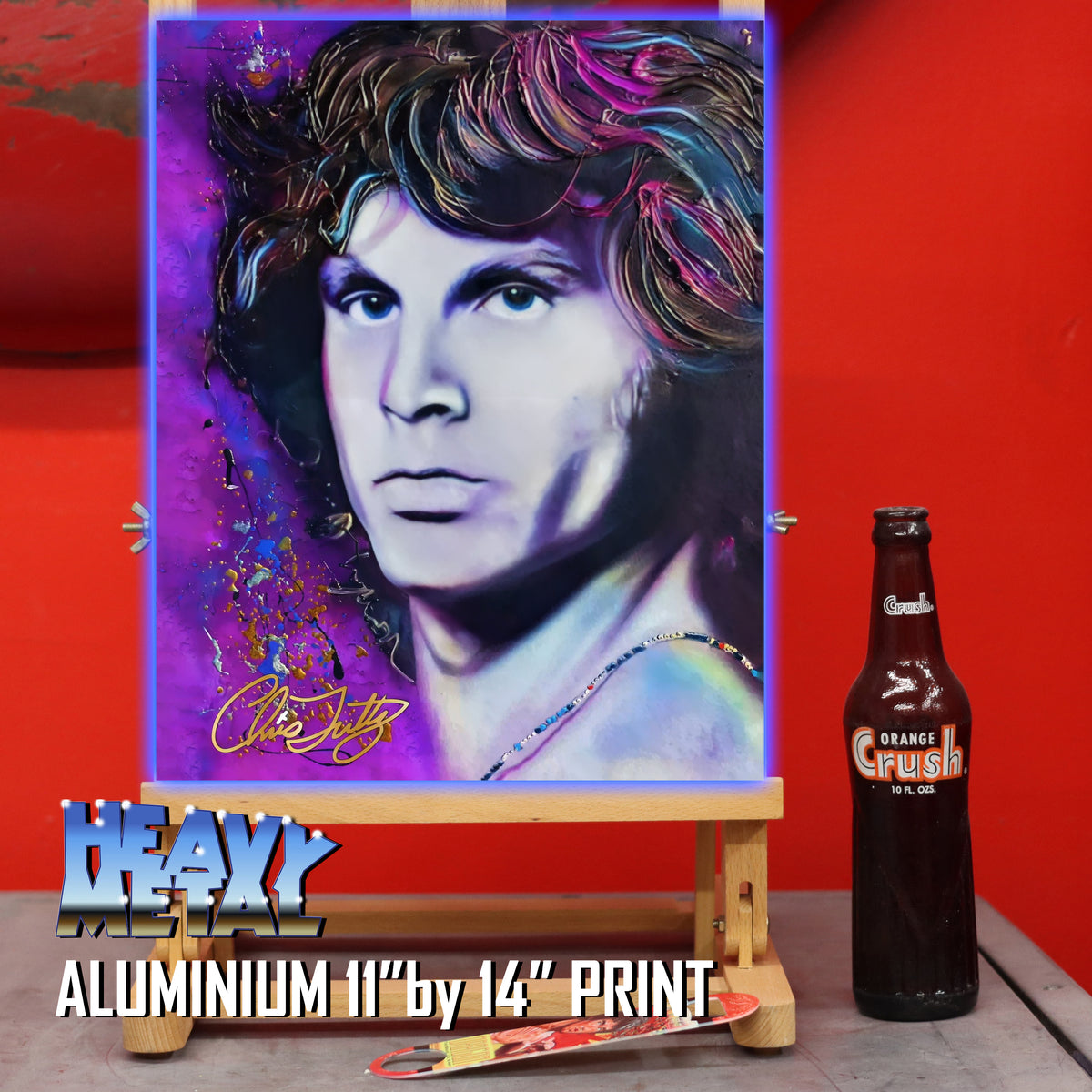 Jim Morrison Canvas Art by Chris Tutty - The Doors Purple Rock Legend
