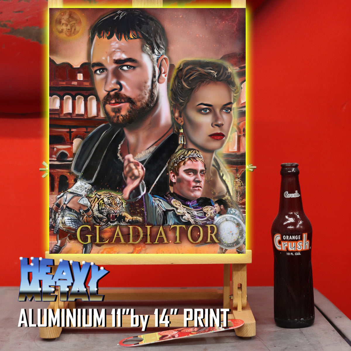 Russell Crowe Canvas Art by Chris Tutty - Gladiator Are You Not Entertained
