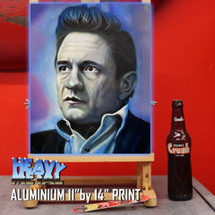 Johnny Cash Canvas Art by Chris Tutty - Hurt Country Legend Portrait