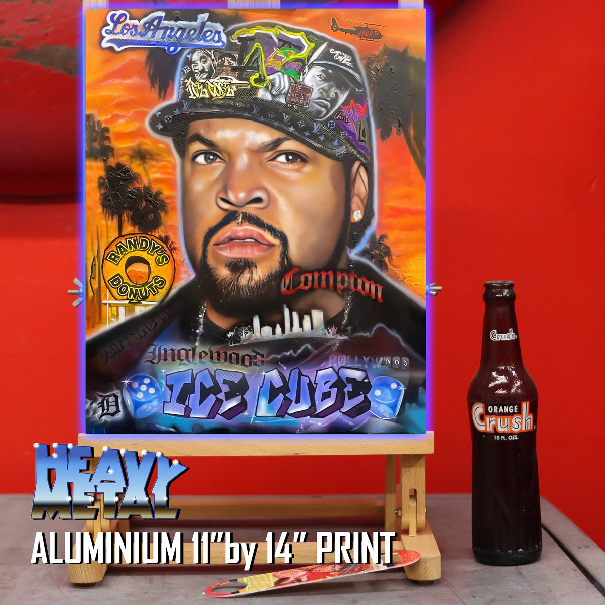 Ice Cube Canvas Art by Chris Tutty - N.W.A Hip Hop Legend Portrait