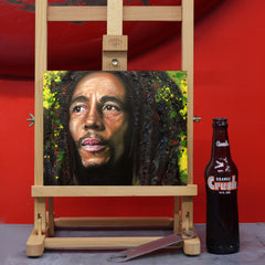Bob Marley Canvas Art by Chris Tutty - Reggae Legend Portrait