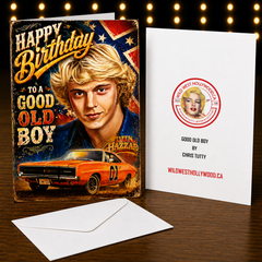 Happy Birthday to a Good Old Boy — Dukes of Hazzard Greeting Card by Chris Tutty