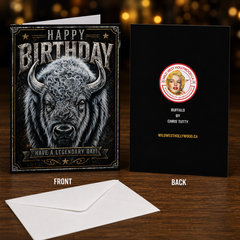Happy Birthday — Have a Legendary Day! Buffalo Birthday Card by Chris Tutty