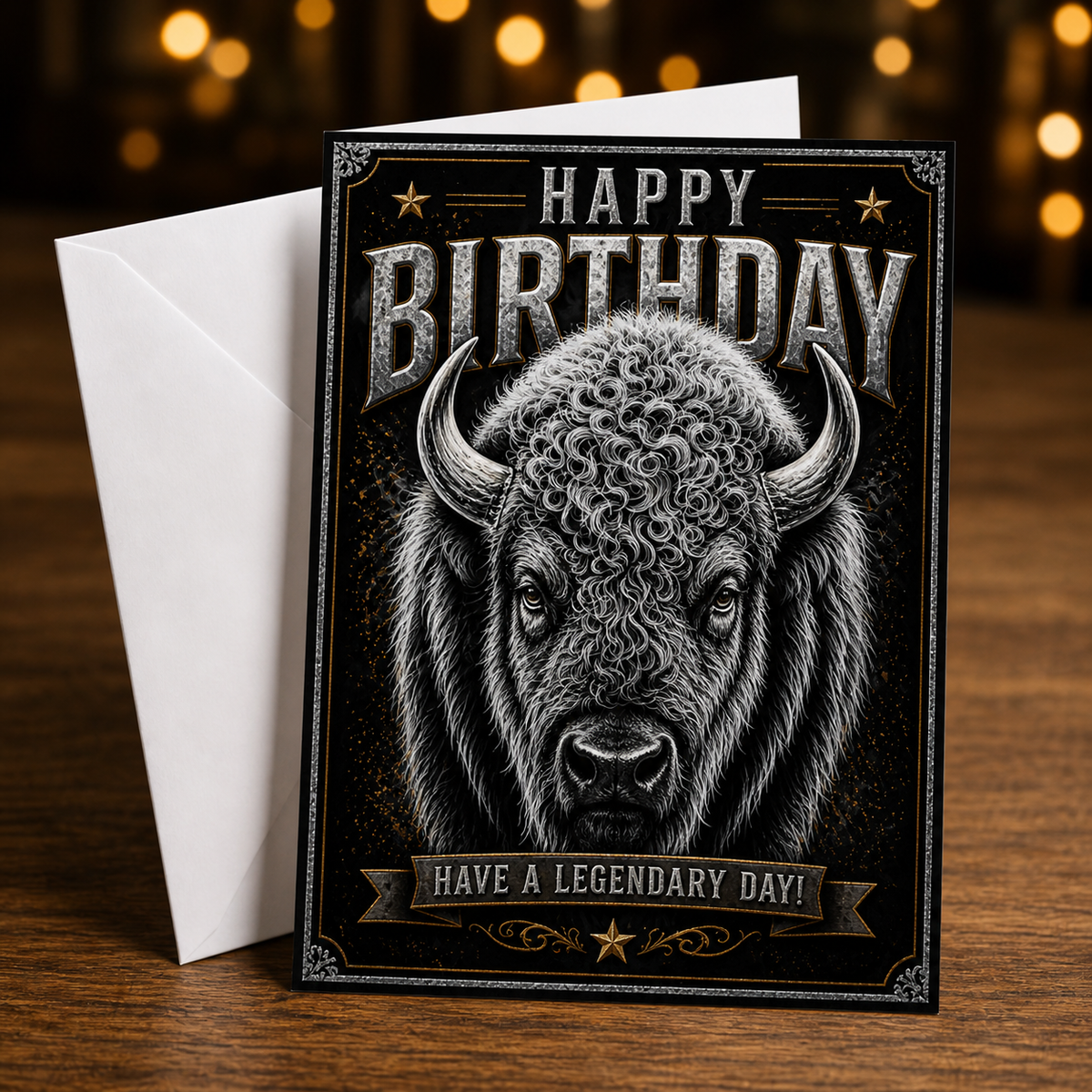 Happy Birthday — Have a Legendary Day! Buffalo Birthday Card by Chris Tutty