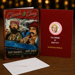 STILL SMOKIN'... STILL JOKIN' (Cheech & Chong) Greeting Card by Chris Tutty