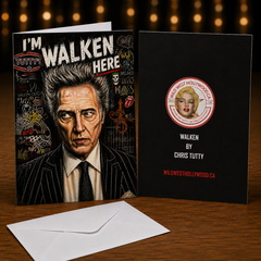 I'M WALKEN HERE (Christopher Walken) Greeting Card by Chris Tutty