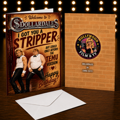 Dollardales Birthday Card – I Got You a Stripper – Art by Chris Tutty