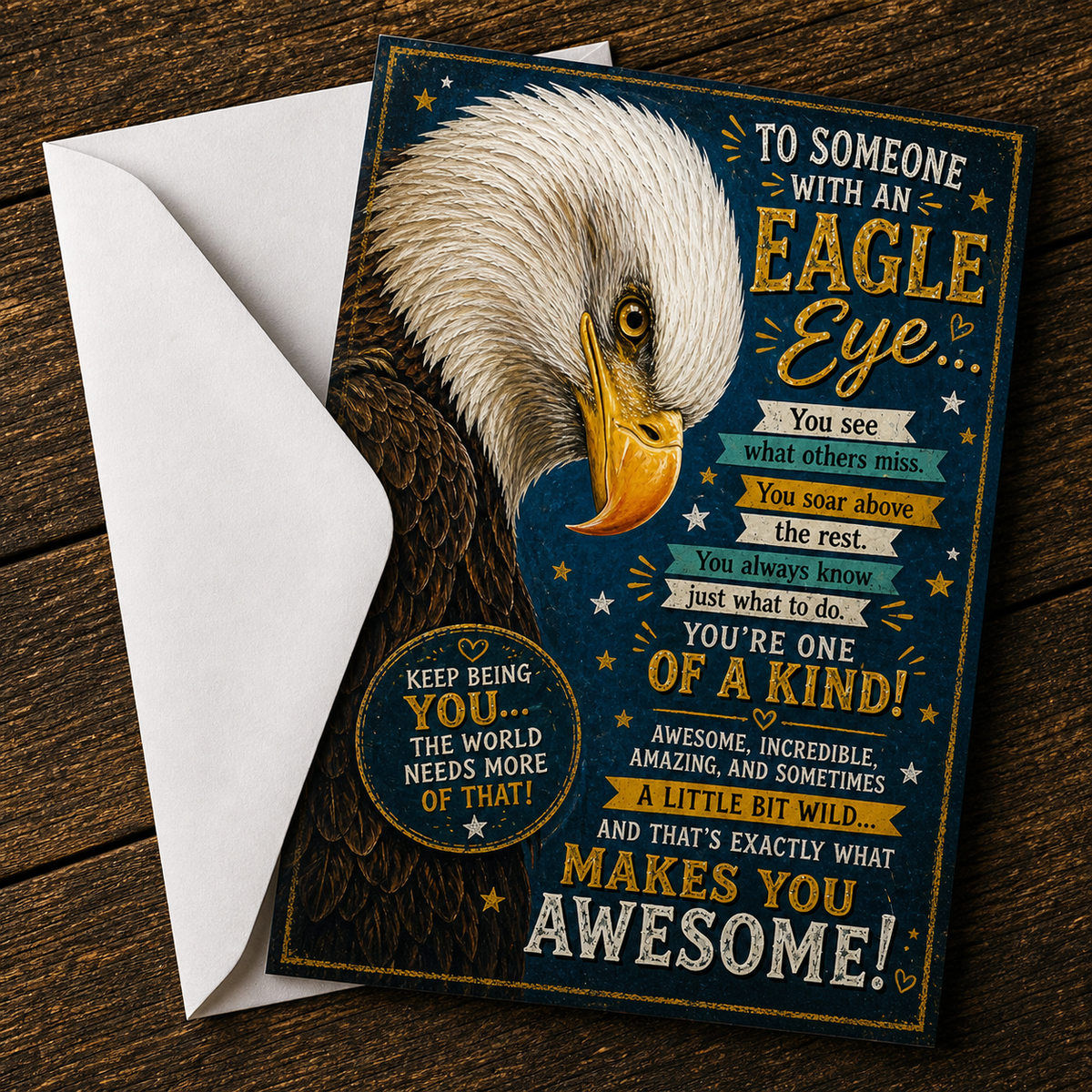 To Someone With an Eagle Eye — You Make You Awesome! Card by Chris Tutty