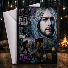 More Legendary Than Kurt Cobain… More Elusive Than Bigfoot… And Even Harder to Find on Moving Day. — Legendary Card by Chris Tutty