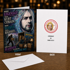 More Legendary Than Kurt Cobain… More Elusive Than Bigfoot… And Even Harder to Find on Moving Day. — Legendary Card by Chris Tutty