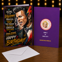 Aging Is an Extraordinary Process, Where You Become the Person You Always Should Have Been. — Bowie 2 Card by Chris Tutty