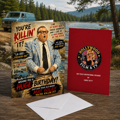 Mat Foley Motivational Speaker Birthday Card – You're Killin' It – Art by Chris Tutty