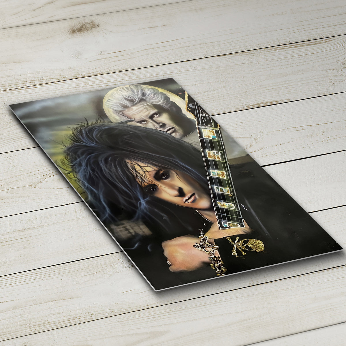 Steve Stevens Canvas Art by Chris Tutty - Billy Idol Guitar Legend
