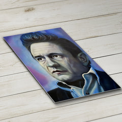 Johnny Cash Canvas Art by Chris Tutty - Hurt Country Legend Portrait