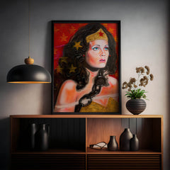 "Wonder woman" Lynda Carter Portrait By Chris Tutty