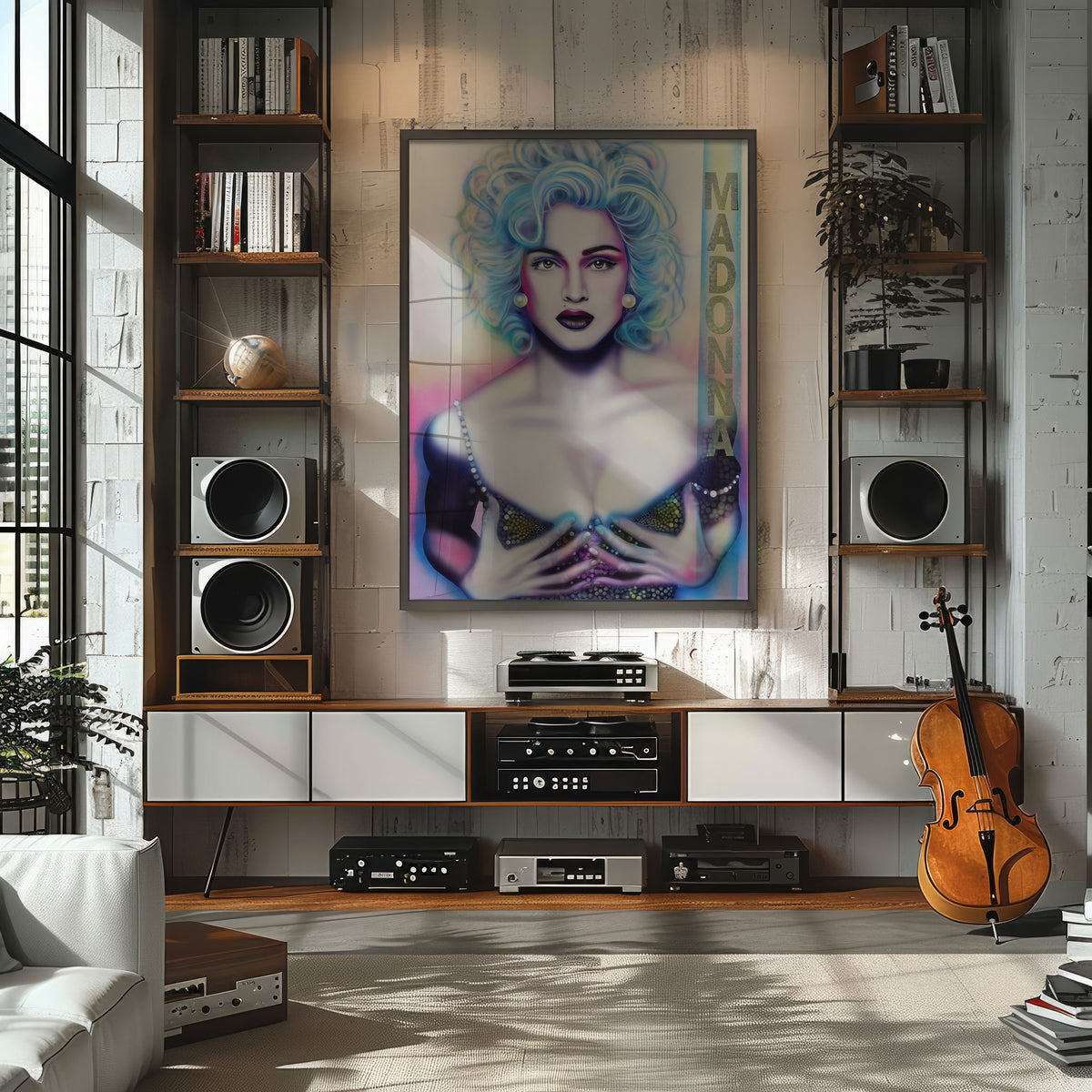 Madonna Canvas Art by Chris Tutty - Queen of Pop Portrait