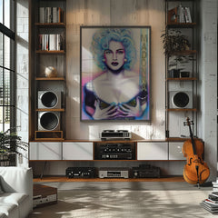 Madonna Canvas Art by Chris Tutty - Queen of Pop Portrait