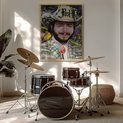 Post Malone Canvas Art by Chris Tutty - Cereal Killer Hip Hop Portrait