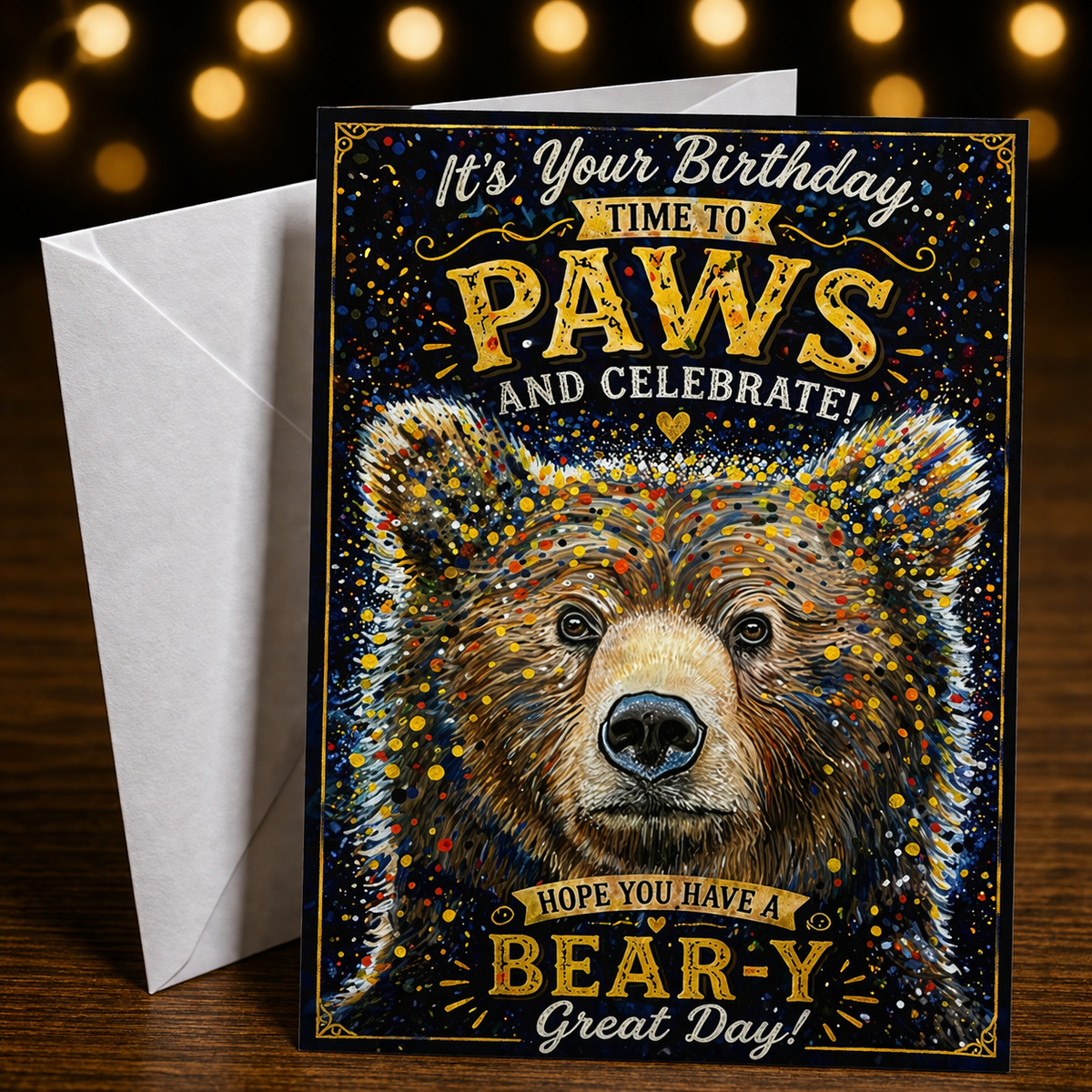 It’s Your Birthday… Time to Paws and Celebrate! Hope You Have a Bear-y Great Day! — Card by Chris Tutty