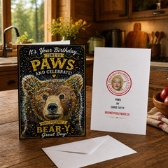 It’s Your Birthday… Time to Paws and Celebrate! Hope You Have a Bear-y Great Day! — Card by Chris Tutty