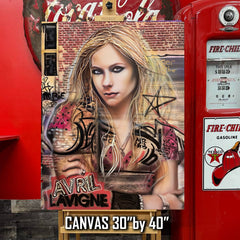 Avril Lavigne Canvas Art by Chris Tutty - Canadian Pop Punk Rock Star