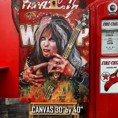 Blackie Lawless Canvas Art by Chris Tutty - Vortex of Vengeance W.A.S.P. Metal