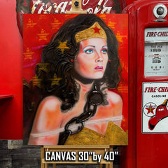 "Wonder woman" Lynda Carter Portrait By Chris Tutty