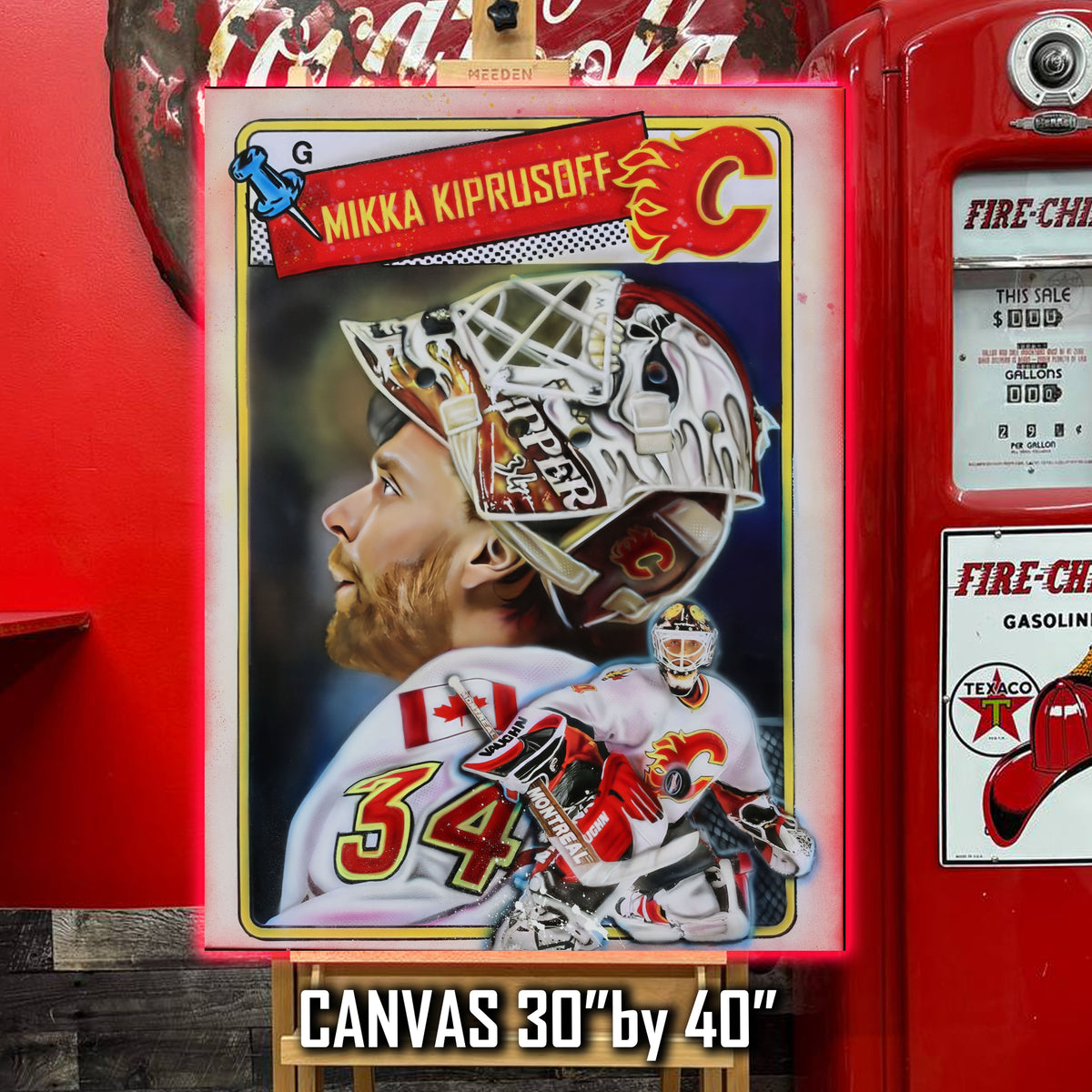 'The Wall" Mikka Kiprusoff portrait by Chris Tutty (Miikka)