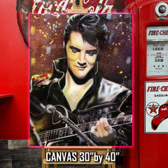 Elvis Presley Canvas Art by Chris Tutty - Good to be King Rock Legend