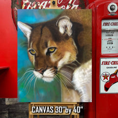 Cougar Canvas Art - Cochrane Cougar by Chris Tutty