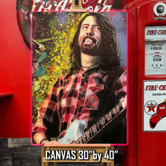 Dave Grohl Canvas Art by Chris Tutty - Foo Fighters Rock Portrait