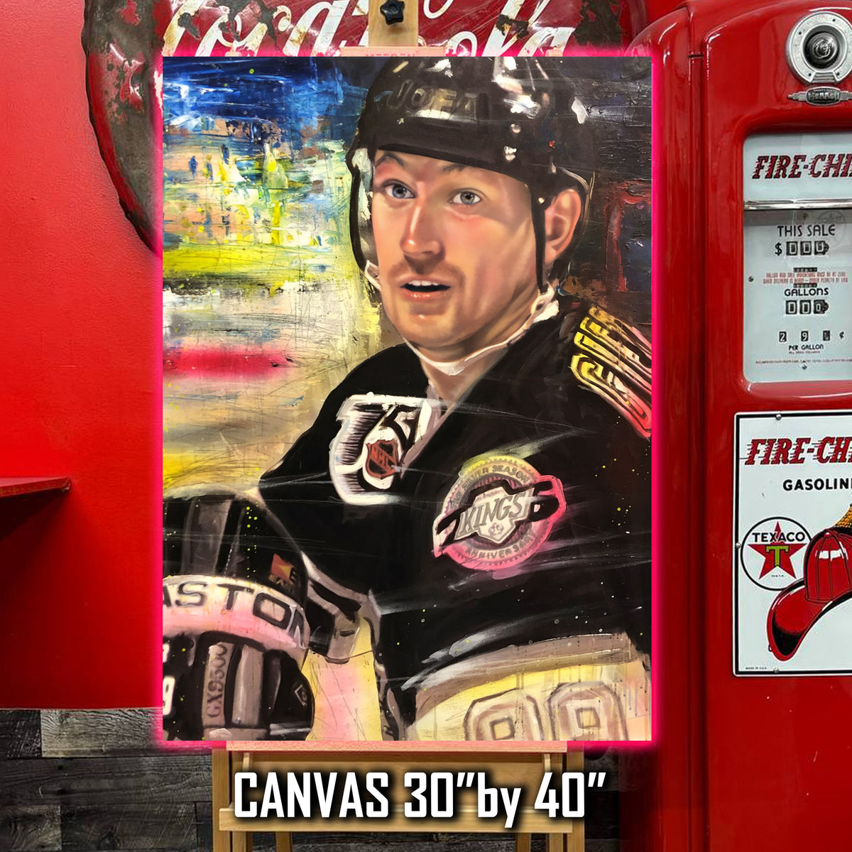 King 99 Gretzky L.A. Kings celebrity portrait by Chris Tutty