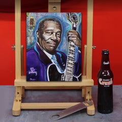 BB King Canvas Art by Chris Tutty - Lucille's King Blues Legend Portrait