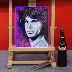 Jim Morrison Canvas Art by Chris Tutty - The Doors Purple Rock Legend
