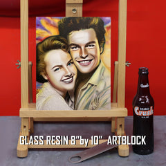 Robert Wagner and Terry Moore Canvas Art by Chris Tutty - Classic Hollywood Stars