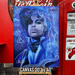 Prince Canvas Art by Chris Tutty - Prince in Purple Pop Legend Portrait