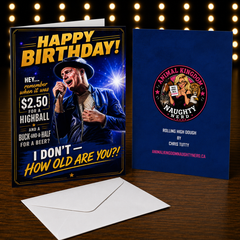 How Old Are You?! Birthday Card – Rolling High Dough – Gord Downie Art by Chris Tutty